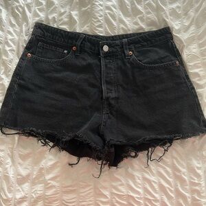 Black Vintage High Waisted Jean Shorts